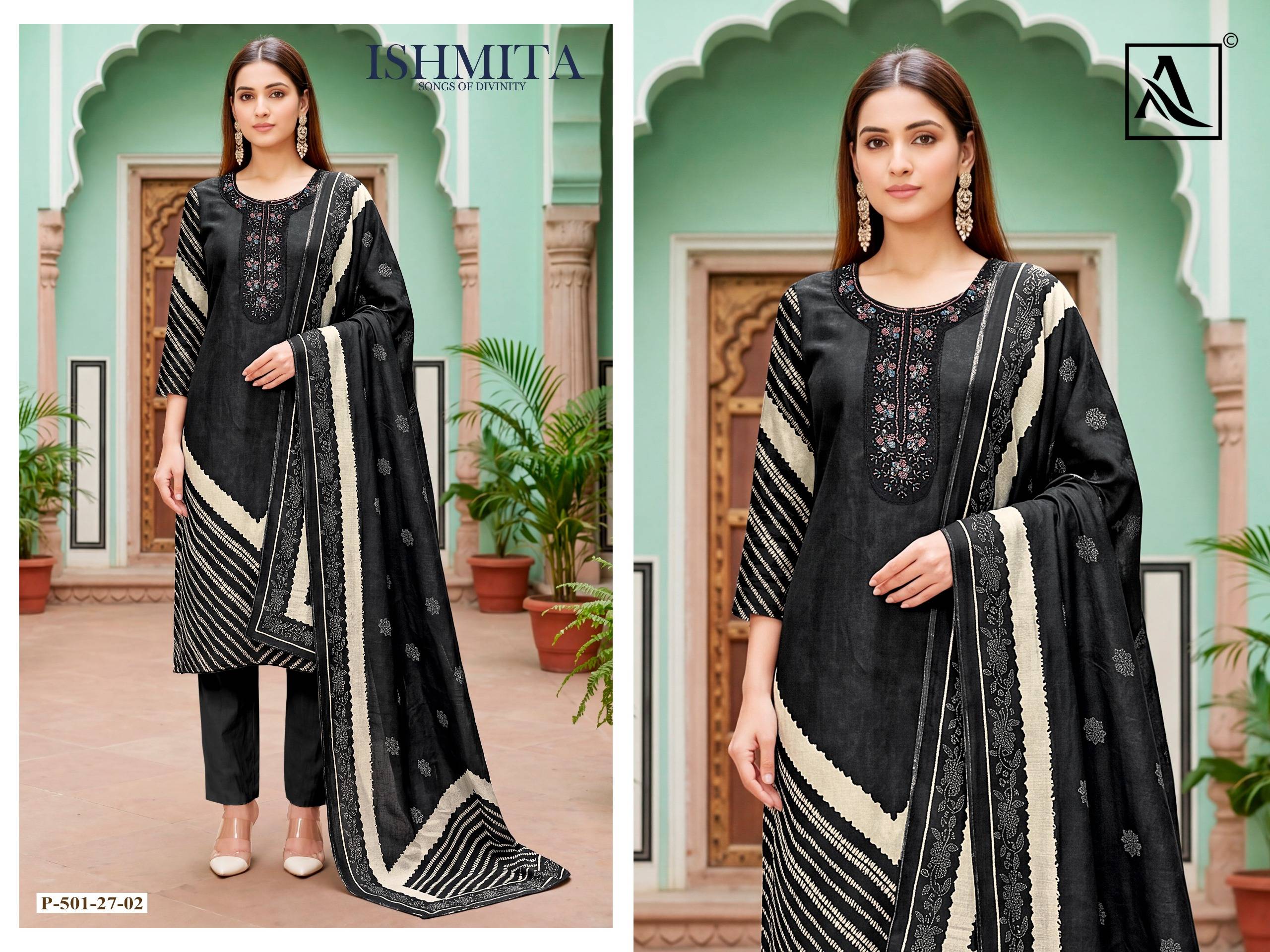 ISHMITA By Alok Suit Indian Traditional casual wear Pakistani Viscose Maslin dresses At Wholesale Price